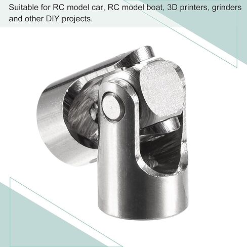 MECCANIXITY 2mm to 3mm Inner Dia Rotatable Universal Joint Shaft Coupling Motor Shaft Coupler L23 x D9 with Screws and Wrench for RC Model Pack of 4 in Kuwait