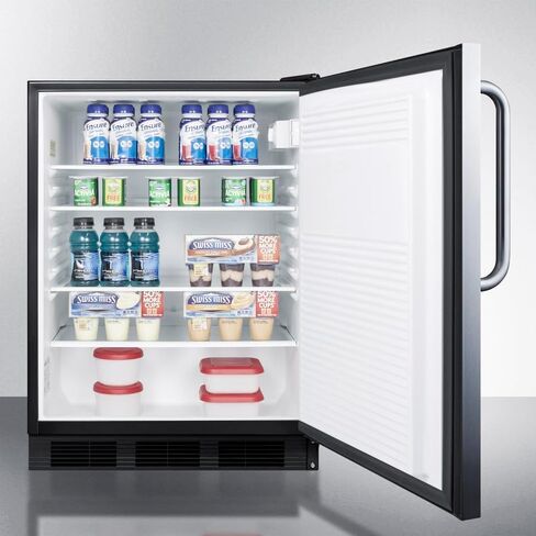 Summit Appliance SPR7BOSSTADA ADA Compliant Commercial Outdoor Refrigerator for Built-in or Freestanding Use in Complete Stainless Steel Exterior with Auto Defrost, Lock and Towel Bar Handle in Kuwait