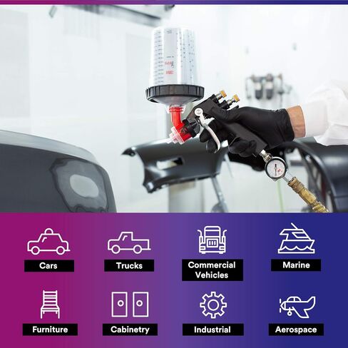 3M PPS (Original Series) 16001-4PK Spray Gun Cup and Collar, Standard, 22 oz, Use with Paint Gun for Painting Projects like Car, Furniture, Home, 4 Pack in Saudi Arabia