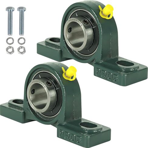 AR-PRO 2-Pack UCP205-16 Mounted Pillow Block Ball Bearing - Bearing Steel Bearings 1" Bore with Solid Cast Iron Base - Self Alignment in Saudi Arabia