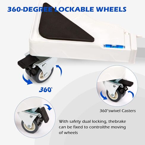 Nefish Furniture Dolly Adjustable Mini Fridge Stand Washing Machine Stand Mobile Roller with 4 Locking Swivel Wheels Universal Mobile Base Moving Cart for Dryer Refrigerator in Kuwait