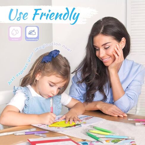 Acrylic Gel Pens, 24 Colors Adult Coloring Paint Pen, 1.0 Fine Tip Muticolor Marker Art Set for Black Paper, Acrylic Gel Ink Pen Assorted Colored for Doodle, Drawing, DIY Projects, Crafts Art Supplies in Kuwait