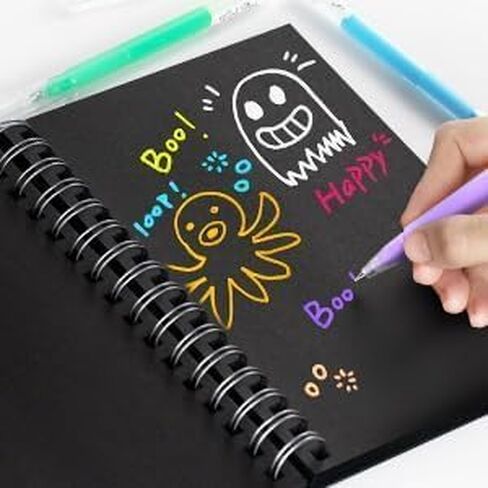 Acrylic Gel Pens, 24 Colors Adult Coloring Paint Pen, 1.0 Fine Tip Muticolor Marker Art Set for Black Paper, Acrylic Gel Ink Pen Assorted Colored for Doodle, Drawing, DIY Projects, Crafts Art Supplies in Kuwait