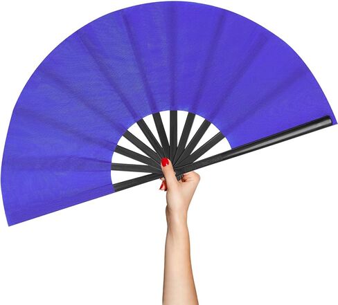 Rave Fan Large Folding Fan-Hand Fan Clacking Fans for Line Dancing, Popping Fans foldable for Boots On The Ground Dance,Party,Outdoor,Decoration (black) in Kuwait