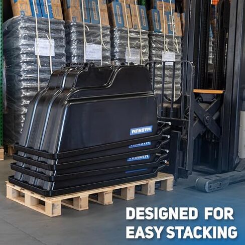 Tilt Truck, 1/2 Cu. Yd. Capacity Dump Cart with Heavy Duty 12" Wheels & 5" Casters & Forklift-able Frame for Jobsites, 850 lbs, Trash Cart with Wheels DUC12T-F-04PK (4-Pack) in Saudi Arabia