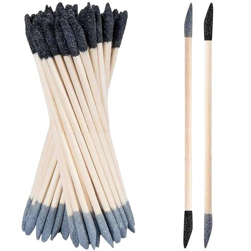 Sanding Sticks 50 PCS ، أدوات الصنفرة المزدوجة للموديلات الخشبية والبلاستيكية ، 120/280 حصى ، 5.4 × 0.2 بوصة - التفاصيل الدقيقة في مساحات ضيقة مع تصميم Matchstick in Kuwait