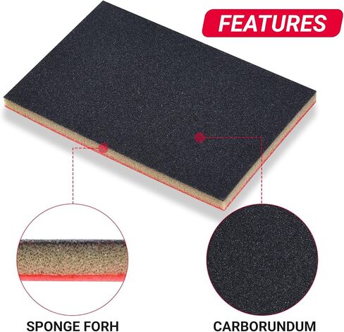 28 PCS 180-3000 Grit Sanding Sponge,Soft Foam Sanding Block,Ultra Fine Sanding Pads Wet Dry Sandpaper Sponge for Model Drywall Metal Wood Furniture Polishing in Saudi Arabia