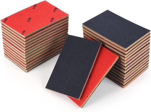 28 PCS 180-3000 Grit Sanding Sponge,Soft Foam Sanding Block,Ultra Fine Sanding Pads Wet Dry Sandpaper Sponge for Model Drywall Metal Wood Furniture Polishing in Saudi Arabia