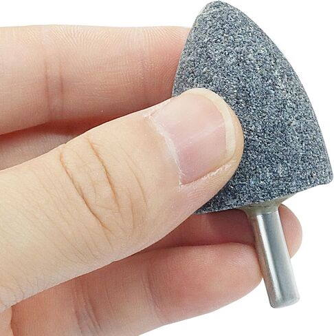 10Pcs 30mm Bullet Shape Aluminum Oxide Grinding Stones with 1/4" Shank for Rotary Tools, Cone Shape Grind Stone for Metal, Wood, and DIY Projects(Gray) in Kuwait