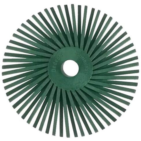 Dedeco Sunburst Radial Bristle Discs 10-Pack - 3" Angled - Green 50 Grit (Extra-Coarse) - Aluminum Oxide for Polishing & Finishing in Kuwait