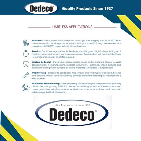 Dedeco Sunburst Dybial Bristle Discs -3 "(76mm) DIA ، TC Bristle ، 6 -ply ، 1/4" in Kuwait