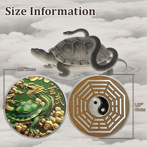 عملة تحدي الطيور فيرميليون - صينية Zhu Que مع Yin -Yang و Bagua رمز - رمز التجديد والحماية والوئام في الفلسفة الشرقية in Kuwait