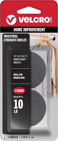 VELCRO Brand Industrial Fasteners Stick-On Adhesive | Professional Grade Heavy Duty Strength | Indoor Outdoor Use, 1 7/8in, Circles 4 Sets (Pack of 2) in Saudi Arabia