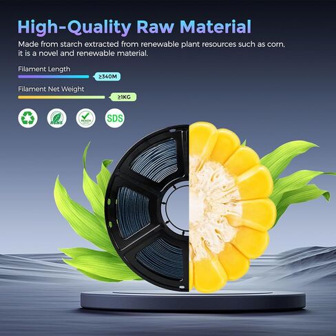 FLASHFORGE PLA Filament 1.75mm +/- 0.02mm Burnt Titanium, Color Changeable 3D Printer Filament 1kg (2.2lbs), Chameleon Changing Colors with Light, Perfectly Hide The Layer Line in Kuwait