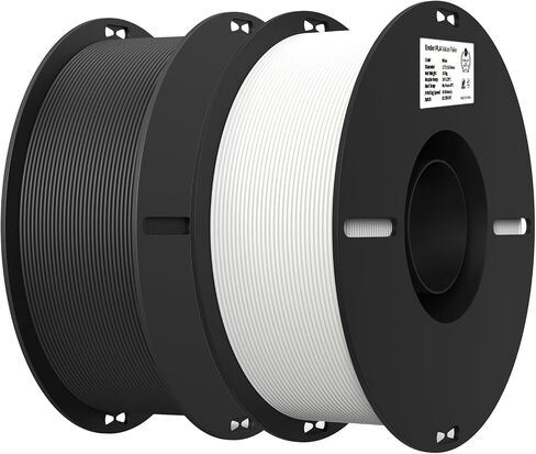 CREALITY 2KG BLACK & WHITE PLA 1.75MM ملم للطباعة ثلاثية الأبعاد مع الترابط القوي غير المتلقي وأداء متدفق ، دقة +/- 0.02 ملم in Kuwait