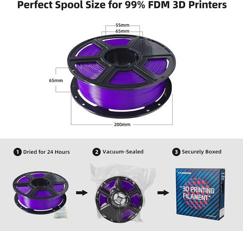 FLASHFORGE PLA Filament 1.75mm +/- 0.02mm Burnt Titanium, Color Changeable 3D Printer Filament 1kg (2.2lbs), Chameleon Changing Colors with Light, Perfectly Hide The Layer Line in Kuwait