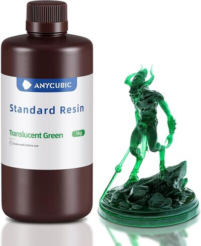 ANYCUBIC 3D Printer Resin, 405nm High Precision Fast Curing UV Photopolymer Resin for LCD 3D Printing, 1kg Grey in Kuwait