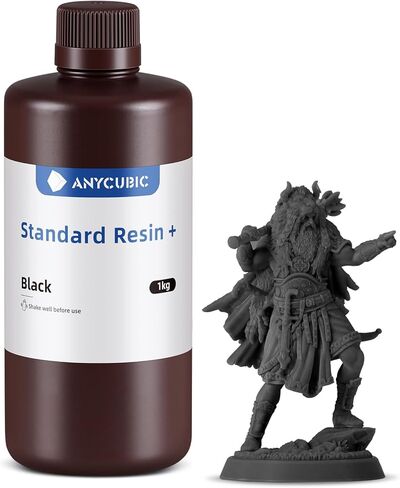 راتنج الطابعة 3D القياسية anycubic ، 405NM SLA Fast UV UV-Curing Resin ، Photision عالية الدقة والبوليمرات الضوئية السريعة لـ 8K/14K/16K LCD/DLP/SLA 3D (الرمادي ، 1000G) in Kuwait