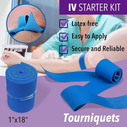 100 PCS IV starter kit مع شاش/الكلوراسكوب مسحة من Omnia One | مجموعة معقمة وجاهزة للاستخدام-مجموعة كاملة لإدخال IV-ضرورية للاستخدام الطبي والمستشفيات والطوارئ in Kuwait