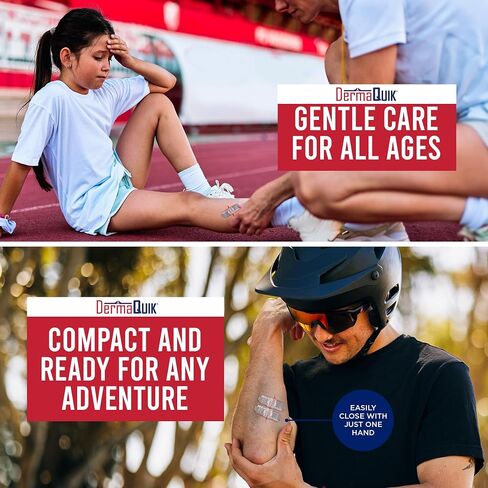 Extreme Laceration Kit - 2 Patented Laceration Closure Strips, Upgrade from Butterfly Bandages Wound Closure Strips, Breathable, Zip Stitchless Kit for Sports and Wilderness Medicine in Kuwait