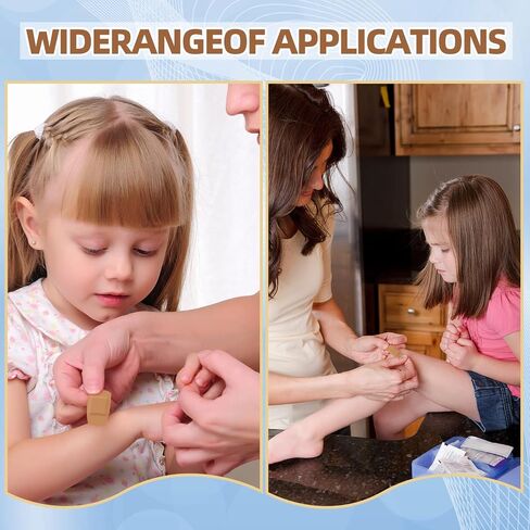 Assorted Bandage Variety Pack - 800 Pcs, Waterproof & Breathable Large Adhesive Fabric Bandage Bulk Pack for First Aid Supplies and Wound Protection (10 Styles) in Saudi Arabia