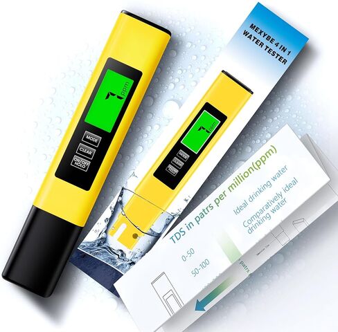 2025 All-New 4 in 1 Tds Meter Digital Water Tester - Accurate and Reliable TDS EC & Temp(°C,°F) Meter - 0-9990ppm - Professional Testing for Drinking Water, RO/DI System, Aquariums etc in Kuwait