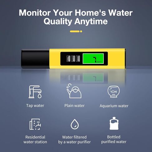 2025 All-New 4 in 1 Tds Meter Digital Water Tester - Accurate and Reliable TDS EC & Temp(°C,°F) Meter - 0-9990ppm - Professional Testing for Drinking Water, RO/DI System, Aquariums etc in Kuwait