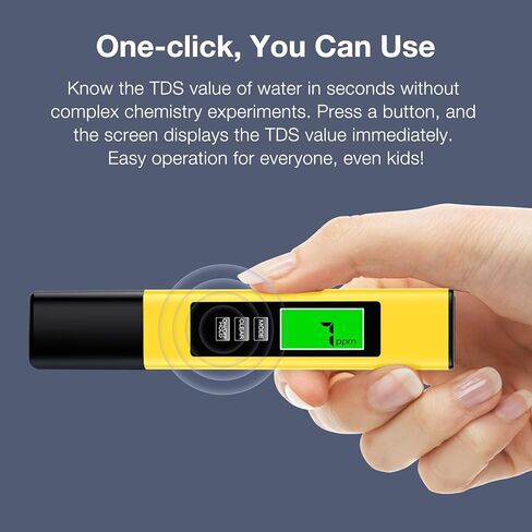 2025 All-New 4 in 1 Tds Meter Digital Water Tester - Accurate and Reliable TDS EC & Temp(°C,°F) Meter - 0-9990ppm - Professional Testing for Drinking Water, RO/DI System, Aquariums etc in Kuwait