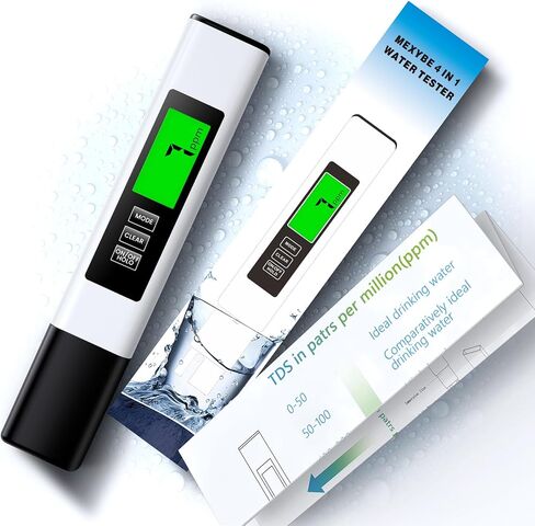 2025 All-New 4 in 1 Tds Meter Digital Water Tester - Accurate and Reliable TDS EC & Temp(°C,°F) Meter - 0-9990ppm - Professional Testing for Drinking Water, RO/DI System, Aquariums etc in Kuwait