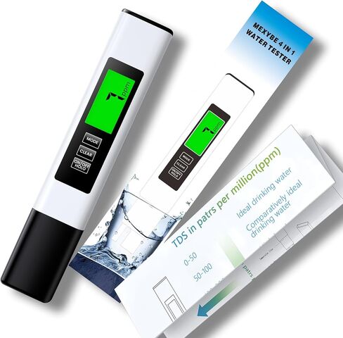2025 All-New 4 in 1 Tds Meter Digital Water Tester - Accurate and Reliable TDS EC & Temp(°C,°F) Meter - 0-9990ppm - Professional Testing for Drinking Water, RO/DI System, Aquariums etc in Kuwait