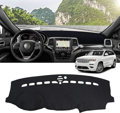ZZEQYG Dash Cover for Jeep Grand Cherokee L 2021 2022 2023 2024 2025 Accessories Flannel Dashboard Cover Dash Mat Center Console Cover Sunshield Protector Pad in Saudi Arabia