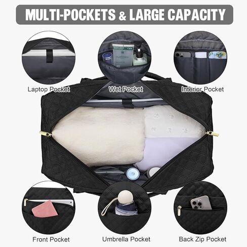 3 حزمة سفر حقيبة داكز ، أكياس عطلة نهاية الأسبوع للنساء مع مقصورة الأحذية ، ومساحة البلاط الكبيرة ، البند الشخصي ، تحمل أكياس مع جيب مبل in Kuwait