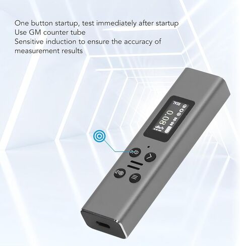 Geiger Counter USB Charging with TFT HD Display 400mAh Nuclear Radiation Detector for Home (Red) in Saudi Arabia