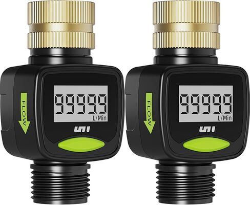 مقياس تدفق المياه Unistyle مع خيط معدني مدخل من النحاس ، ± 5 ٪ دقة قياس ، حشوة خزان المياه RV ، قياس معدل تدفق الغالون/لتر لسقي خرطوم الحديقة في الهواء الطلق ، رشاش في العشب ، ورش الفوهة in Kuwait