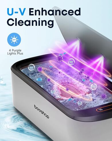 منظف المجوهرات بالموجات فوق الصوتية الاحترافية ، آلة 58 أوقية 48 كيلو هرتز حلقة من النظافة مع وظيفة degas ، منظف صوتي 30 واط للمجوهرات ، النظارات ، القلادات ، الخدم ، أطقم الأسنان ، حزام الساعة (أبيض) in Kuwait