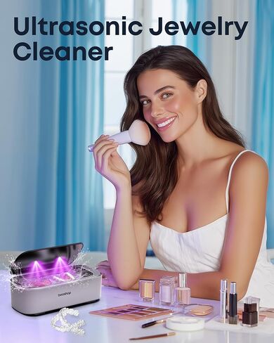منظف المجوهرات بالموجات فوق الصوتية الاحترافية ، آلة 58 أوقية 48 كيلو هرتز حلقة من النظافة مع وظيفة degas ، منظف صوتي 30 واط للمجوهرات ، النظارات ، القلادات ، الخدم ، أطقم الأسنان ، حزام الساعة (أبيض) in Kuwait