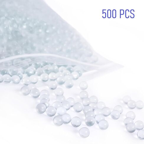 500 PCS 4.5 مم أحجار غليان ، حبات غليان من الصودا الصودا الدائرية ، كرات مزج الطلاء الزجاج in Kuwait