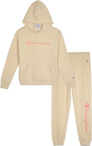 Champion Girls Hoodie and Sweatpant Set for Kids Athletic Fleece Sweatsuit in Saudi Arabia
