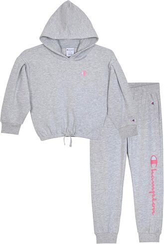 Champion Girls Hoodie and Sweatpant Set for Kids Athletic Fleece Sweatsuit in Saudi Arabia