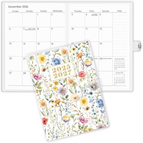 A5 Monthly Planner 2025-2026, 24 Months Calendar 2025 Planner - Runs From Jan.2025 Until Dec.2026, 5.9'' x 8.4'', Floral Planner 2025 for Planning, Office and School Supplies in Kuwait