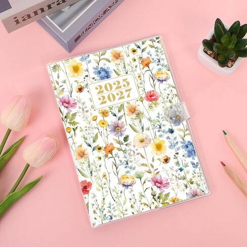 A5 Monthly Planner 2025-2026, 24 Months Calendar 2025 Planner - Runs From Jan.2025 Until Dec.2026, 5.9'' x 8.4'', Floral Planner 2025 for Planning, Office and School Supplies in Kuwait