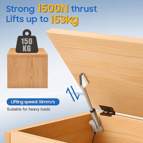 1500N Heavy Duty Linear Actuator 12V DC, 100mm Stroke, High Speed Electric Motor, Under 50dB Quiet, with Mounting Brackets for Home Automation/Outdoor Devices in Saudi Arabia