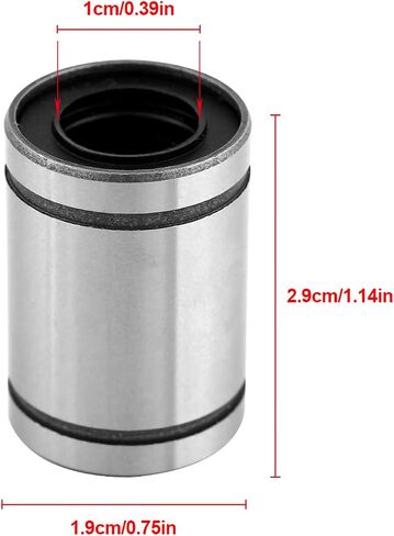 Estink 8pcs LM10UU Linear Motion Bearing Slide Bearing Linear Bushing 10mm Inner Diameter Double Sealed for 3D Printer CNC Engraving Machine in Saudi Arabia