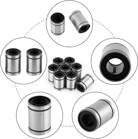 Estink 8pcs LM10UU Linear Motion Bearing Slide Bearing Linear Bushing 10mm Inner Diameter Double Sealed for 3D Printer CNC Engraving Machine in Saudi Arabia