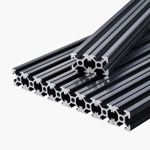 Vevor 5pcs 78.7 in (2000mm) t slot 2040 profile mostrusion الألومنيوم ، السكك الحديدية الخطية الأوروبية القياسية الأنودي ، السكك الحديدية المصنوعة من الألومنيوم العالي القوة للطابعة ثلاثية الأبعاد ، CNC Machine DIY ، نقش بالليزر ، أسود ، أسود in Saudi Arabia