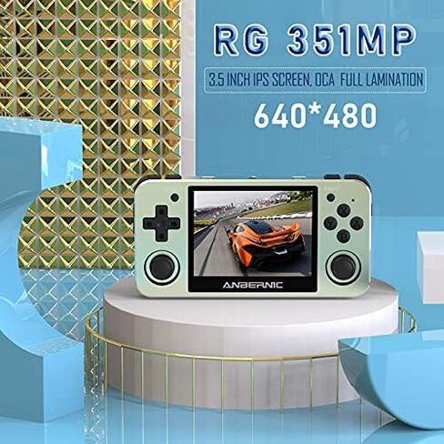 RG351MP GP GAME CONSOLE 3.5 بوصة OCA شاشة مجهزة بالكامل مفتوح المصدر نظام Linux مع 2400 لعبة كلاسيكية ، دعم WIFI BATTLE و TF CARD EXTRANTION BLUSTER 3500MAH بطارية (Ocean Blue) in Kuwait
