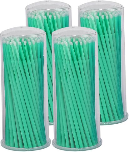 400 PCs Pollo Disposable Fine-Green Microbrush Applicators by JEVOLVE – Precision Brushes for Crafting, Art Projects, Painting, Detailing, Model Building, DIY and Small Area Application in Saudi Arabia