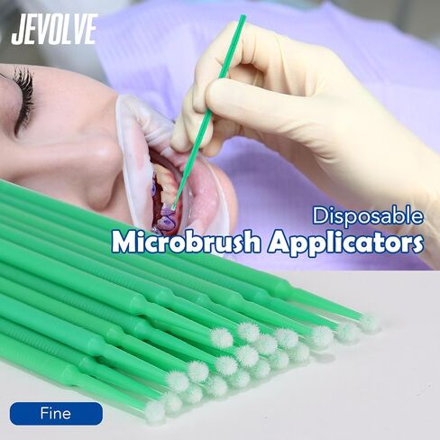 400 PCs Pollo Disposable Fine-Green Microbrush Applicators by JEVOLVE – Precision Brushes for Crafting, Art Projects, Painting, Detailing, Model Building, DIY and Small Area Application in Saudi Arabia