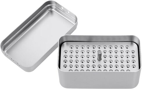 1Pcs 72 Holes Endo Box Diamond Bur Holder Autoclave Aluminum Box for Endo Files (Silver) in Saudi Arabia