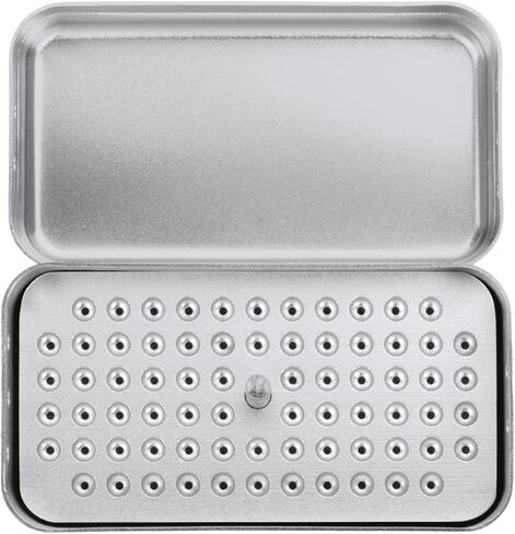 1Pcs 72 Holes Endo Box Diamond Bur Holder Autoclave Aluminum Box for Endo Files (Silver) in Saudi Arabia